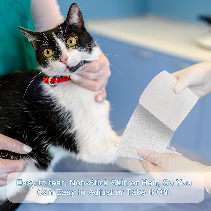 24 Pack Self Adhesive Bandage Wrap 2 Inch, White Medical Tape Elastic Cohesive Bandage Rolls Self Adherent, Self Sticking Tape First Aid Gauze for Sports, Leg, Knee, Ankle, Swelling, Wrist Sprains