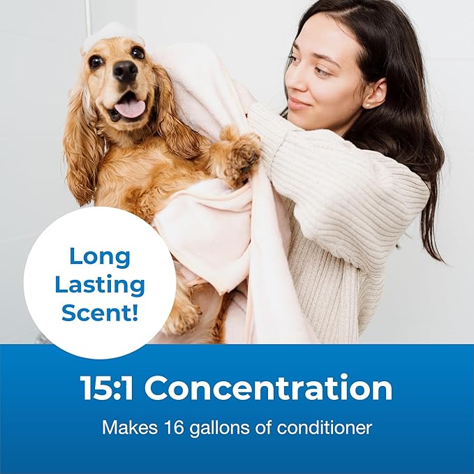 Pet-Ag Fresh ’n Clean Oatmeal ’n Baking Soda Conditioner, Tropical Breeze Scent (15:1 Concentrate) - 1 Gallon - Gently Cleans, Soothes & Deodorizes Dogs with Vitamin E & Aloe Vera - Soap Free