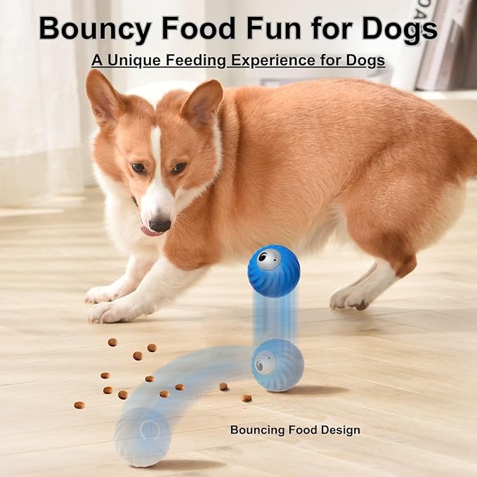 Zoomie Buddy 2.0, Zoomie Buddy for Dogs, 2 in 1 Smart Touch Interactive Dog Balls ＆ Pet Feeder, 2.83" Diameter, Suitable for Small/Medium Dogs, with Fruit Plush Cover (2*Orange, Only)
