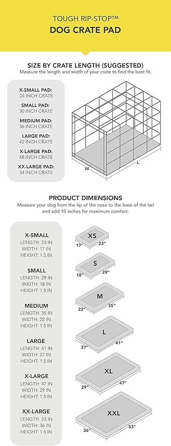 K9 Ballistics Tough Ripstop Dog Crate Pad - Durable & Machine Washable with Non-Skid Bottom and 120-Day Warranty, Fits 30" Wire Crates - Small, Light Gray Velvet