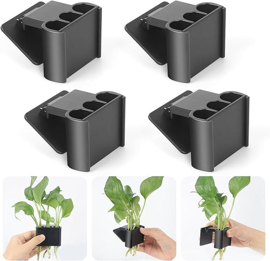 4Pcs 3 Holes Upgraded Aquatic Plant Cup Aquarium Plant Holder for Tank, Hanging Aquarium Plant Holder, Aquarium Aquatic Plant Cultivation, Aquarium Plant Decoration.