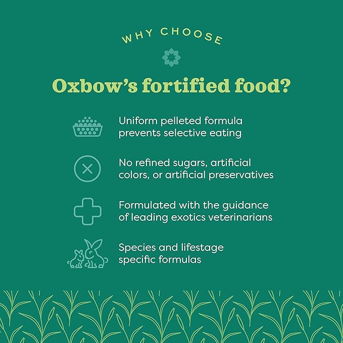 Oxbow Essentials Rabbit Food, Young Rabbit, Made with Oxbow Timothy, Pet Food Pellets for Bunnies, Small Animal Pet Products, Made in USA, High Fiber Bunny Supplies, 10 lb. bag