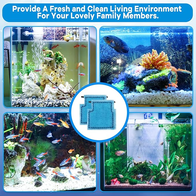 9 PCS Aquarium Filter Cartridge Compatiable with Aqua-Tech Filters (EZ-Change #1) Fish Tank Filter Cartridge Compatiable with Aqua-Tech 5-15 Power Filters