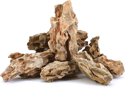 2-4 Inches Natural Dragon Stone 10 PCS Aquarium Rocks for Aquascaping, Aquarium Landscaping, Terrariums, Fish Tank Decoration, Vivariums, Paludarium, Reptile and Amphibian Enclosures