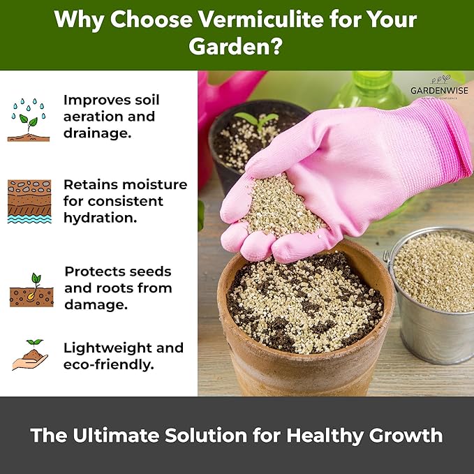 Organic Coarse Vermiculite for Indoor Gardening Plants and Mushrooms – Enhances Soil Aeration, Seed Germination, Rooting Cuttings – Small Packages and Bulk (Vermiculite Grade 4 – Coarse, 30 quarts)