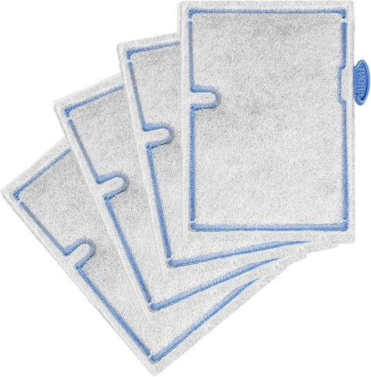 4 Packs Small Aquarium Filter Cartridges Replacement Filter Pad Compatible with QuietFlow E Internal Power Filter 10 and 1/2.5/5 Gallon Minibow Aquarium Filters