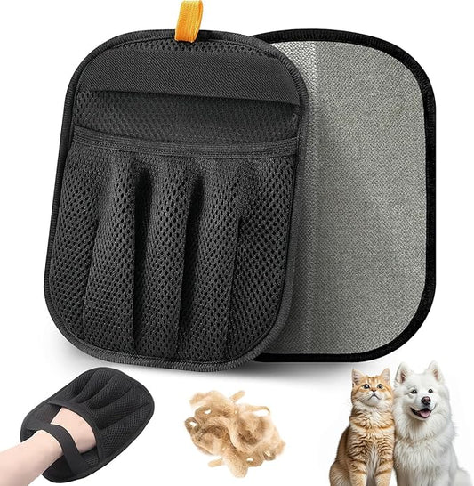 2PCS Pet Hair Removal Glove for Cats & Dogs Five-Finger Electrostatic Magic Brush Pet Hair Remover Glove for Clothing, Couch, Carpet, Furniture, Car Seat