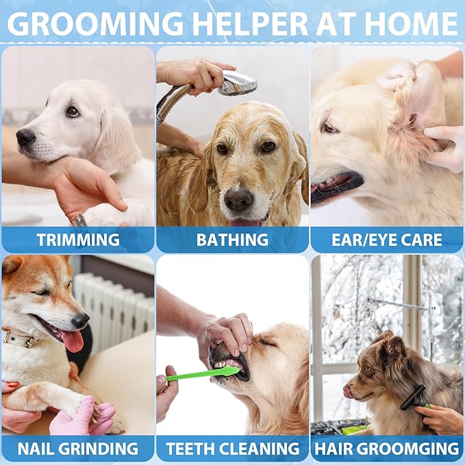 Pet Grooming Hammock Harness for Small Dogs & Cats Nail Trimming, Dog Sling for Cutting Nails, Dog Hanging Holder Hanger with Nail Clippers, Nail File, Scissors
