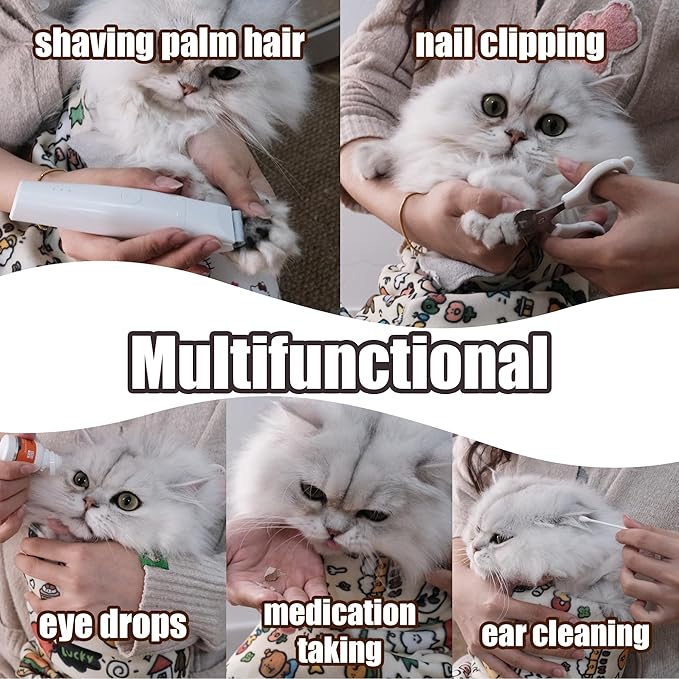 27.6" Cat Grooming Wrap Cat Wrap for Cutting Nails Cat Restraint for Nail Clipping Cat Swaddle Wrap Cat Burrito Wrap L(Within 15lbs) Anti-Scratch Anti-Escape Multifunctional Pet Tool