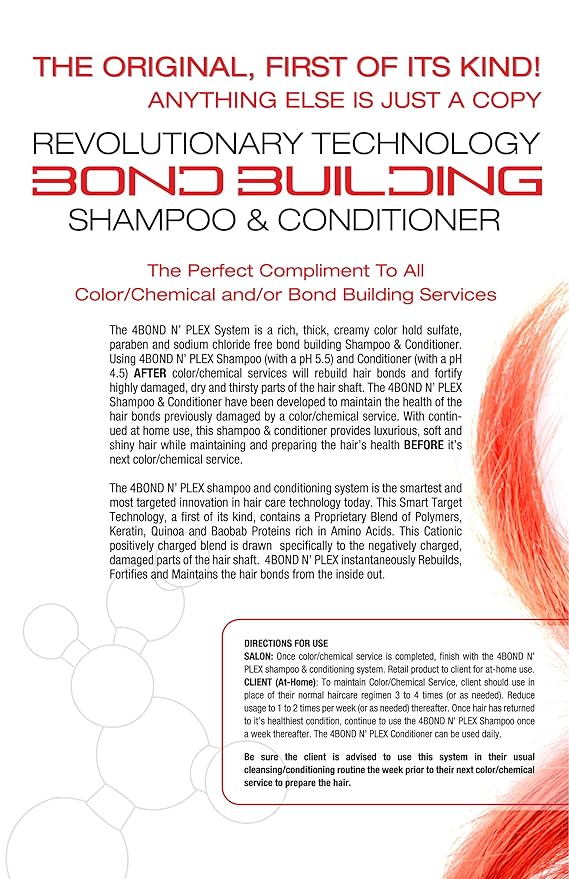 POWERTOOLS 4BOND Bond Building Shampoo | Restore Damaged Hair | Contains Advanced Polymers, Keratin, Baobab & Quinoa Proteins (8 Fl Oz)