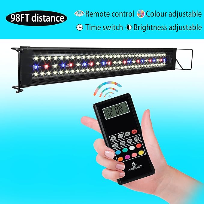 WaterRebirth Aquarium LED Light Fish Tank Light (24-30”)