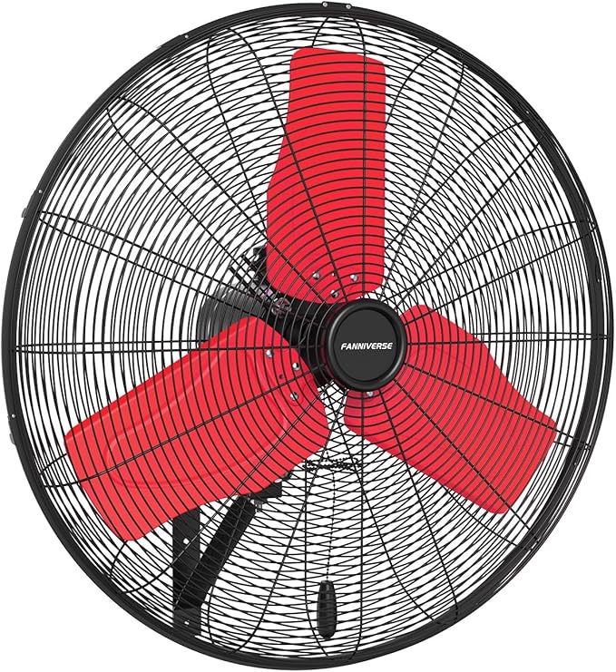 24 Inch 9500 CFM Waterproof Wall Fan Pro Series - Outdoor High Velocity Wall Mount Fan with Enclosed Motor for Residential, Warehouse, Patio, Shop, Garage, Barn UL Safety Listed