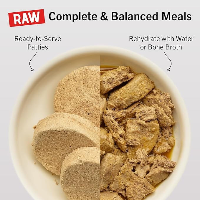 Stella & Chewy's Freeze-Dried Raw Dinner Patties - Turkey Recipe - High Protein Grain-Free Puppy & Dog Food - Perfect For Picky Eaters - 14 oz