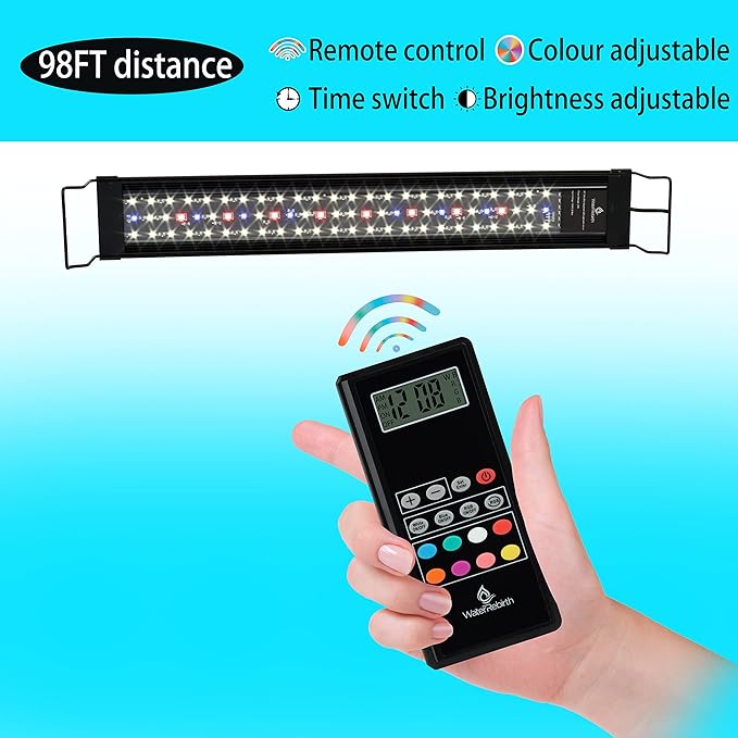 WaterRebirth Aquarium LED Light Fish Tank Light (20-26”)