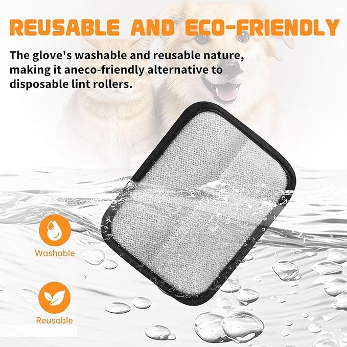 2 Upgraded Thickened Electrostatic Pet Hair Removal Gloves Brush,2025 New Reusable Cat Dog Hair Remover Grooming Gloves,Double Sided Washable Static Animal Fur Removal Tool for Couch,Carpet, Clothes