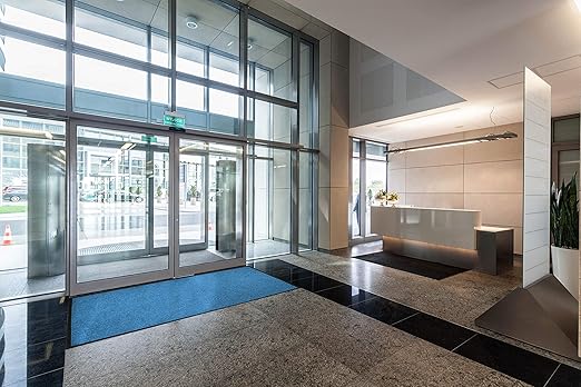 M+A Matting WaterHog Diamond | Commercial-Grade Entrance Mat with Rubber Border – Indoor/Outdoor, Quick Drying, Stain Resistant Door Mat (Charcoal, 6' x 8')