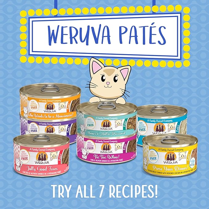 Weruva Classic Cat Paté, Meal or No Deal! with Chicken & Beef, 3oz Can (Pack of 12)