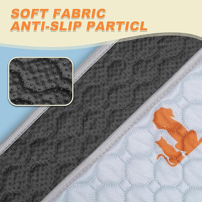 Washable Pee Pads for Dogs, 2 Pack Reusable Puppy Pads, Waterproof Pet Pee Pads for Dog Potty Training, Extra Large Dog Pee Pads for Crate, Playpen, and Whelping, Orange 36"x36"