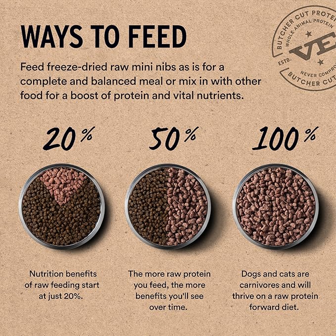 Vital Essentials Freeze-Dried Raw Rabbit Meal or Mixer Cat Food Crunchy Nibs, 12 oz